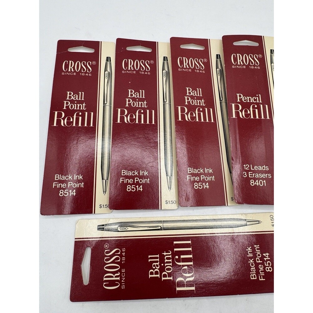 Vintage Genuine Cross Pen Ball-point Black Medium Refill 8513 Factory Sealed - Picture 2 of 4